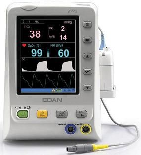Edan Vital Signs Monitor w/5.7 inch Color Screen, Nellcor Spo2, Mainstream CO2, M3B-MSCO2