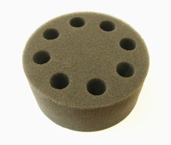 SCILOGEX Foam Tube Insert for 8 test tubes 16mm,  for use with Universal Adapter, 18900023