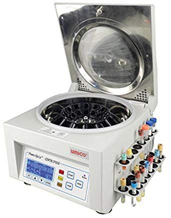 Unico Powerspin Dx Model Centrifuge 24 Places Digital Timer Variable Speed w/ 24 Place Tube Holdster Rack C8724H