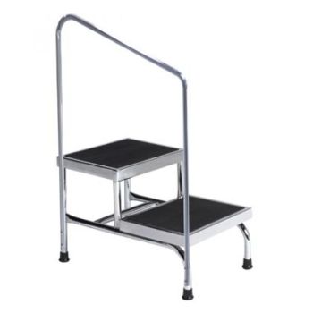 Brewer Heavy-duty Two-Step Step Stool w/ Hrail 600# capacity 31220
