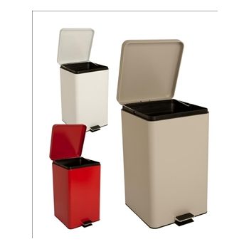 Brewer Step On Metal Waste Can 32 quart White, 35267,35268