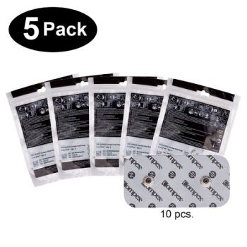 Compex Easy Snap Electrode 2 x 4 inch 5 Pack (10 pcs) White CX172EL02-5PK