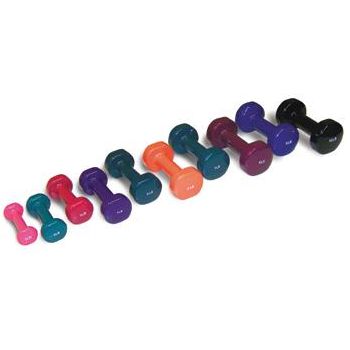 Hausmann Vinyl Coated Dumbbells Model 5502 Set of 6 Vinyl Dumbbells