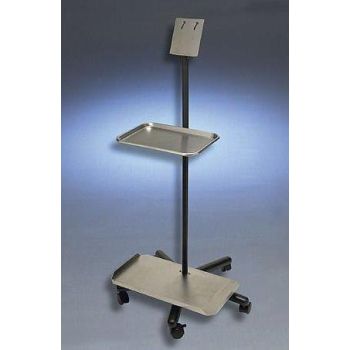 Aaron Bovie Mobile Stand w/Top Tray, Bottom Tray, Clamp and 12" Height Extension, A812-C