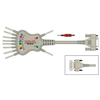SCHILLER Resting Patient Cable 10 lead w banana plug SCH-2.400119S