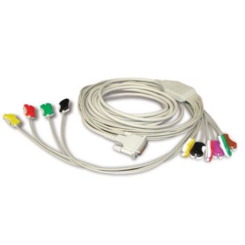 SCHILLER Stress Patient Cable 10-lead w clip type plugs SCH-2.400116