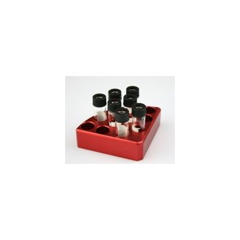 SCILOGEX - Red quarter reaction block,11 holes 4 ml reaction vessel 15.2mm dia x 20mm depth,18900002