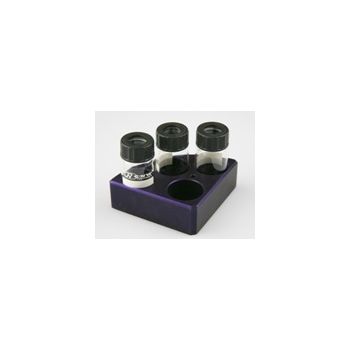 SCILOGEX - Purple quarter reaction block,4 holes 20 ml reaction vessel 28mm dia x 24mm depth,18900003