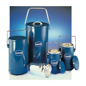 SCILOGEX 1Ltr. Blue Enameled Cased Dewar Flask w/ Handle & Lid,MS111